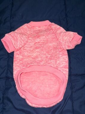 Cozy Pink Marled Dog Tee - Lightweight Pet Shirt